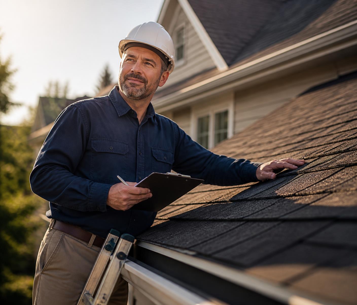 Veridra roofing inspector documenting shingle condition